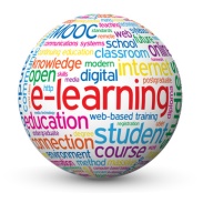 "E-LEARNING" Tag Cloud Globe (education training studies mooc)